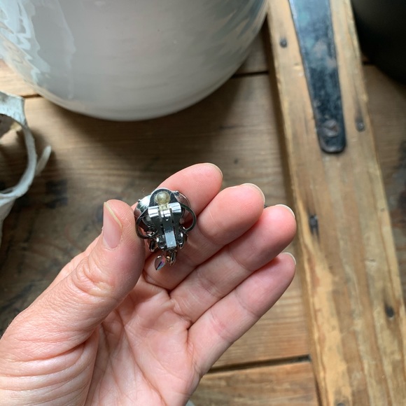 EARRINGS CRYSTAL BOUCLES D’OREILLES CRISTAUX BRUNS - Picture 4 of 5